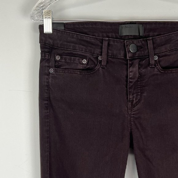 Vince Skinny Jeans Mulberry Purple Mid Rise Stretch DV133B-2096 size 27 - Picture 4 of 12